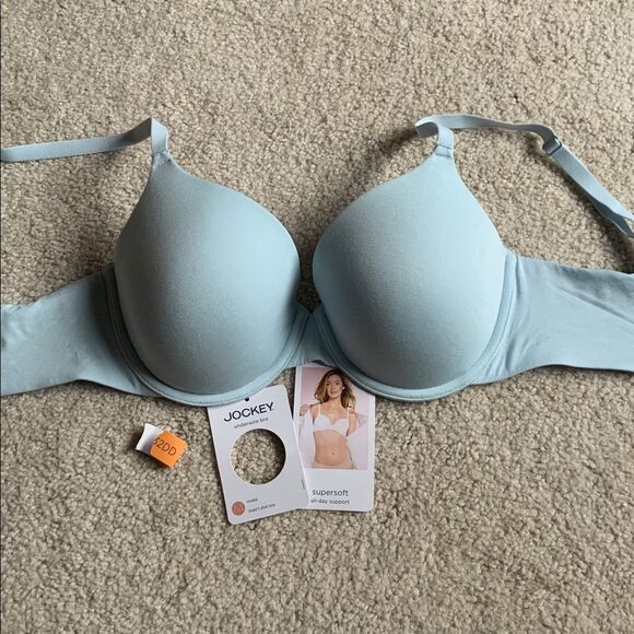 Jockey Smooth & Sleek Bra Supersoft Underwire T-Shirt Bra 32DD Convertible Strap - Picture 4 of 9